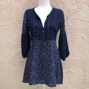 DITSY FLORAL 3/4 SLEEVE DRESS